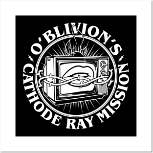 O'Blivion's Cathode Ray Mission (White) Posters and Art